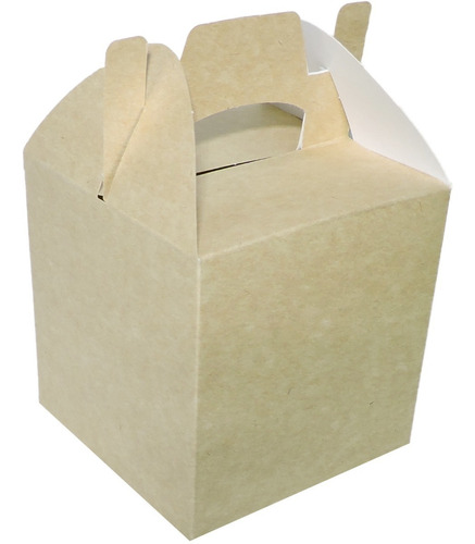 Imagen 2 de 5 de Cajita Feliz Cfz1 X 100u Packaging Blanco Madera