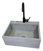 Comprar Bacha De Apoyo En Cemento Para Baño Tamaño 35x30x12 Natural Rústico