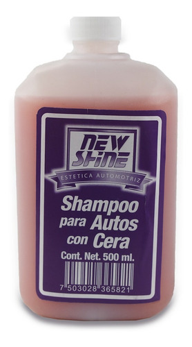 Shampoo Líquido Para Autos Con Cera New Shine 500 Ml