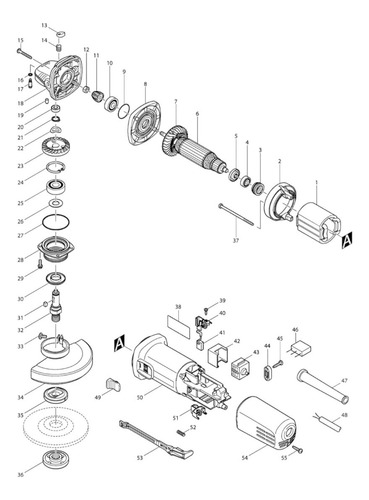 Armadura P/ Esmeril Makita 9557hn (515611-3)