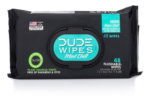 48 X Dude Toallitas Húmedas Desechables Para Adulto