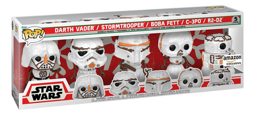 ¡funko Pop! Star Wars Holiday: Muñeco De Nieve, Paquete De 5