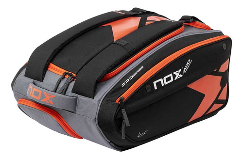 Maleta Nox At-10 Pro Para Raquetas Negro/gris/naranja
