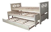 Comprar Cama Triple Nido Carro Pino Macizo 1 Plaza Madera Individual Color Natural