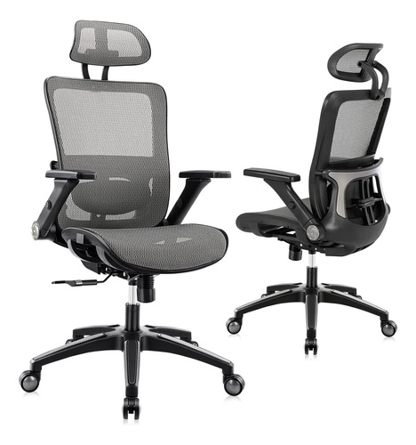 Silla De Oficina Ergonomica De Malla, Respaldo Alto, Silla D