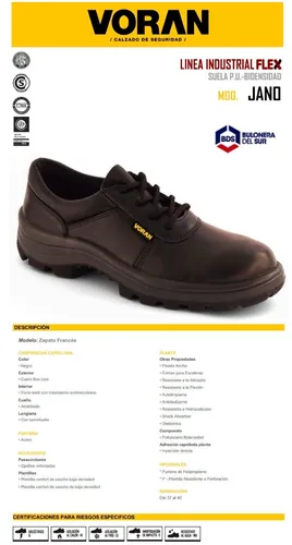 Zapatos de online seguridad voran jano