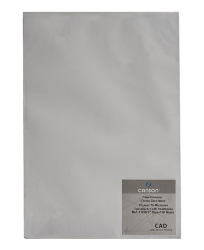 Papel Poliester Mate 75 Mic Offset A3 X 100 Hojas