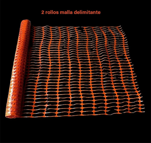 2 Rollos Malla Naranja Delimitante Construccion Envio Gratis