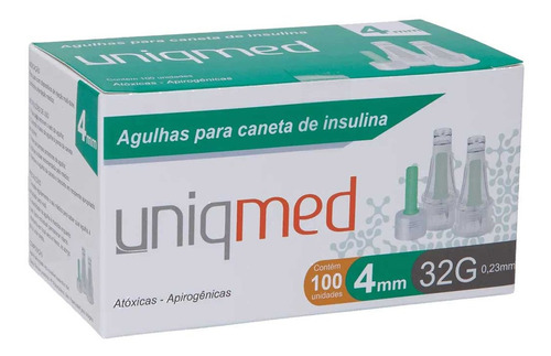 Agulha Para Caneta Insulina Extra Conforto 4mm 32g - Uniqmed