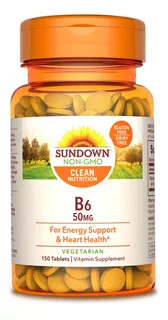 Sundown Naturals Vitamina  B-6 50mg 150 Tabletas