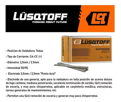 Caja De Electrodos 2,5mm 25kg Lusqtoff Punta Azul 12x