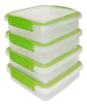 Comprar 4 Recipientes Taper Hermetico Multicolor - Colombraro
