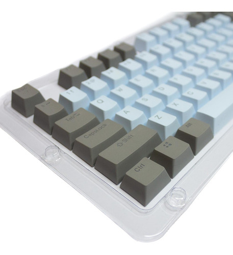 Imagen 2 de 3 de Keycaps Set Color Gris + Celeste Pastel