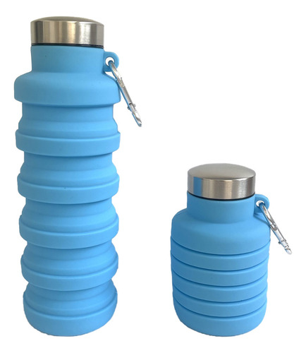 Botella Plegable Termica LĂquidos 600ml Silicona Deportiva