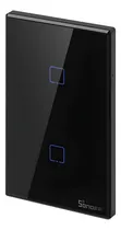 Comprar Plaqueta Touch Wifi 2 Canales Interruptores Sonoff Negra