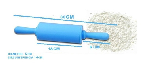 Imagen 2 de 3 de Rodillo Silicon Empareja Grosor Masa De 30 Cm