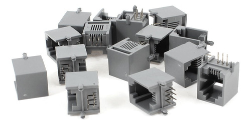 Pack De 15 Conectores Rj12 6p6c Para Red Modular