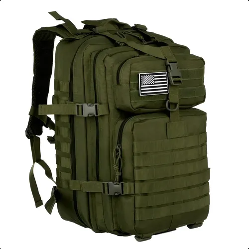 Mochila Tatica De Camuflagem 50 Litros Chl Patch Militar Verde
