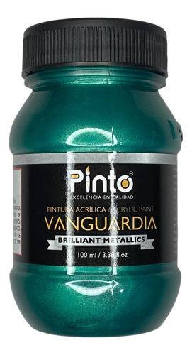 Pinto 100ml Pintura Acrilica Metalica Color Color 567 Esmeralda