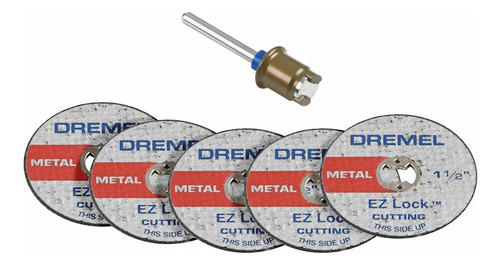 Kit De Discos De Corte Dremel Ez406-02, Con Mandril, 6 Pcs