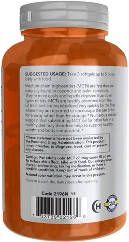 Mct Oil 1000 Termogenico Keto Control Peso Energia Now Usa
