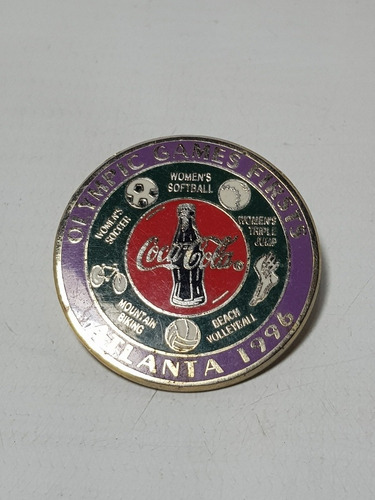 Imagen 3 de 9 de Antiguos Pin Coca Cola Olympic Games 1996 Parame Mag 58261