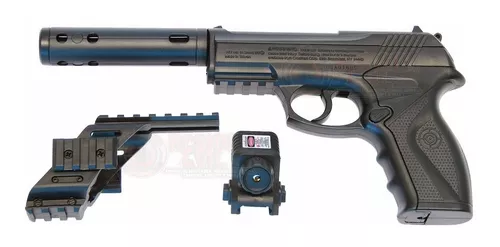 Pistola Co2 4.5 Crosman Tacc11kt2 Tactical Laser Silenciador - TIRO  DEPORTIVO MX