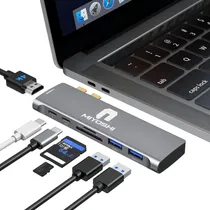 Comprar Adaptador Macbook Pro Air Hdmi Usb C Hub 3.0 4k Micro Sd 7-1 Grey Space
