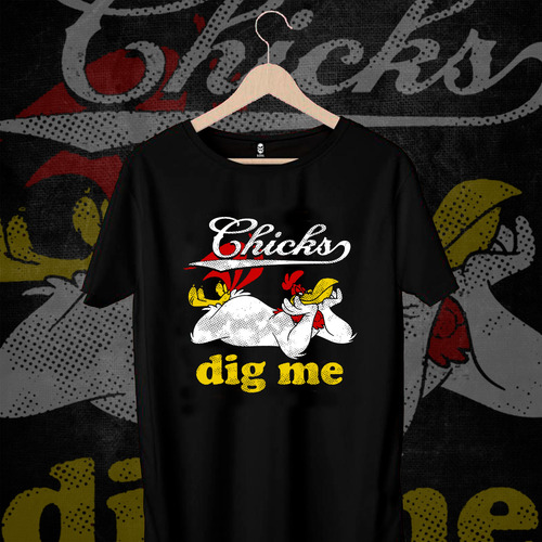 Remera Gallo Claudio Dibus Looney Tunes 100% Algodón Premium