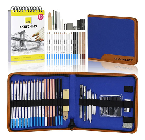 Sketching Travel Art Set 37 Pc Viene 12 Lápices De Dib...