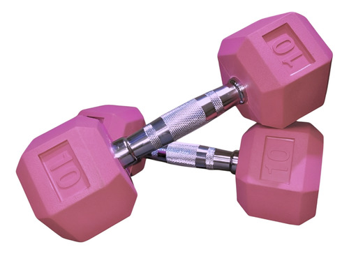 Par De Mancuernas Hexagonales Fitness Para Ejercicio 10 Lb