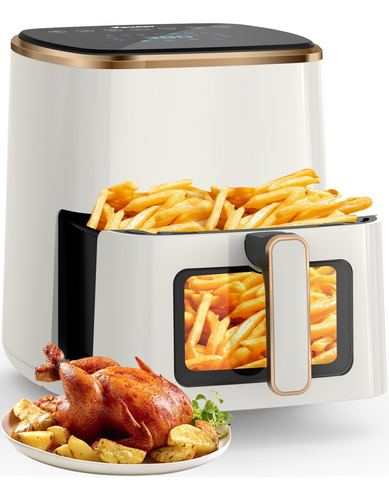 Air Fryer Vewior 5.3 Qt Con Ventana De Visualización, 7 Ajus