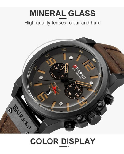 Relogio De Pulso Masculino Esportivo Original Pulseira Couro