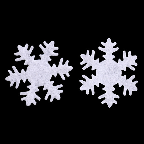 50 Piezas Adonros Copo De Nieve De Navidad No Tejida De Tela