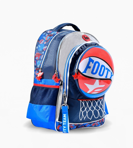 Imagen 2 de 6 de Mochila 18 PuLG Espalda Escolar Futbol Pelota Footy Luz Led