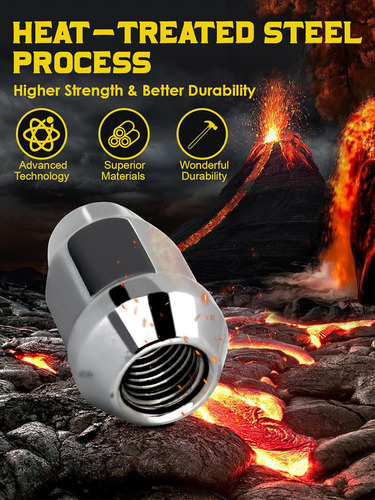Juego De Tuercas De Rueda M12x1.5, 20 Piezas Compatibles Con