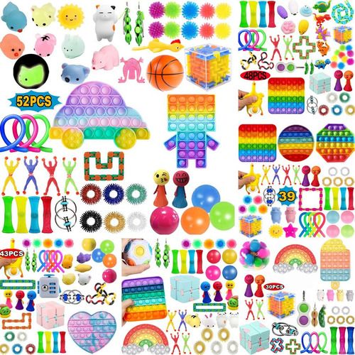 Kit De Juguetes Sensoriales Dimple Pop It Simple 52 Piezas B