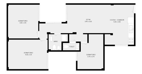 Departamento En Venta 3 Dorm. La Plata Reciclado