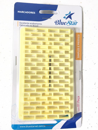 Marcador De Tijolinhos Blue Star - Plástico - 12,6 X 7,5cm