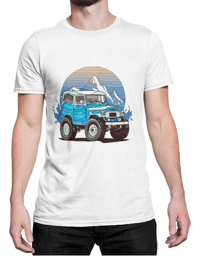 Remera Land Cruiser Varios Modelos En Gris Melange O Blanco