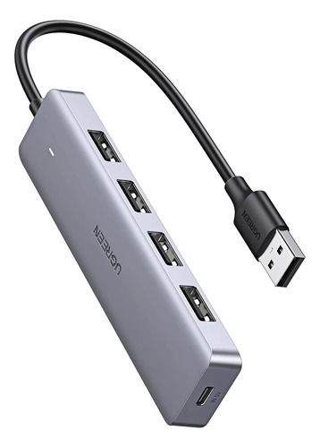 Hub Adaptador Ugreen 4 Portas Usb 3.0 Velocidade Até 5gbps Gris 509850