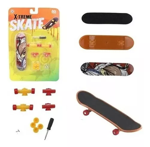 Skate De Dedo Com Lixa Fingerboard Infantil Brinquedo