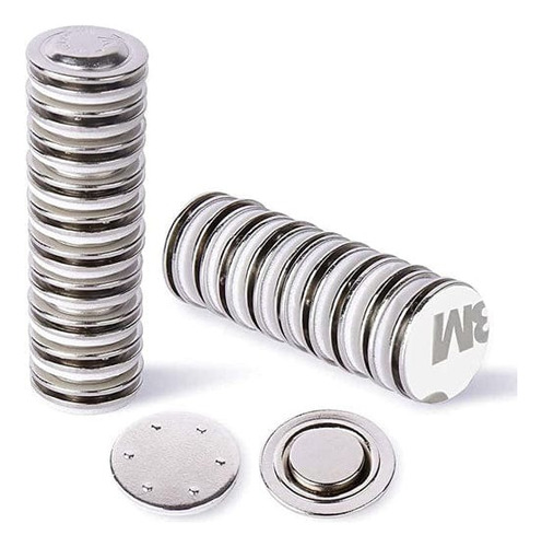 Imán Redondo Para Porta Nombre 1.7cm (pack 5 Pzas)