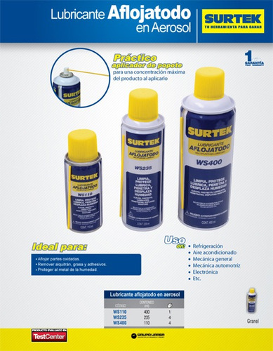 Aceite Aflojatodo 400 Ml Surtek Ws400