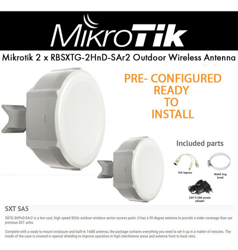 Mikrotik Sxt Sa5 Antena Inalambrica Al Aire Ultima -2 Pack