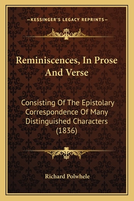 Libro Reminiscences, In Prose And Verse: Consisting Of Th...