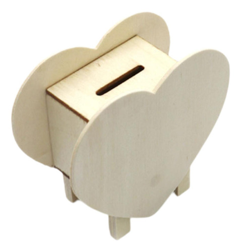Hucha De Madera Sin Terminar, Tarro De Ahorro 11cmx10cmx5cm