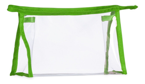 12 Necessaire Transparente Pequena Para Viagem Diversas Core Cor Verde