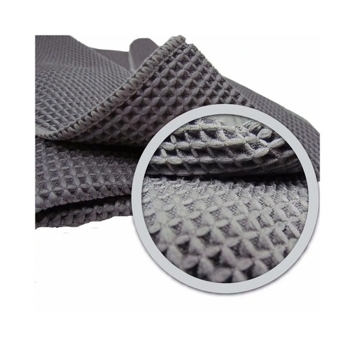 Imagen 3 de 5 de Paño de microfibra waffle Laffitte Detail gris