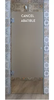 Cancel Para Baño Puerta Abatible Vidrio Esmerilado 75x190 Cm